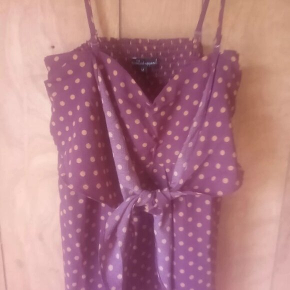 Wishlist Apparel Spaghetti Strap Polka Dot Tank Top Size M - Picture 2 of 3